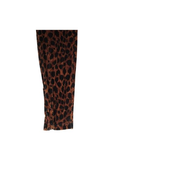 The Attico Cheetah Leggings Pants IT42 Gold Black Animal Print Zip Leg - Picture 4 of 10
